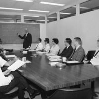 Warfield Leads a Meeting at Battelle