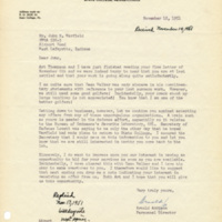 Recruiting Letter from Ordnance Research Laboratory