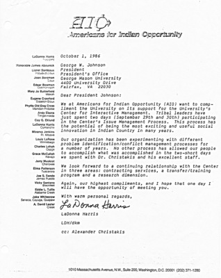 Letter About CIM from Americans for Indian Opportunity